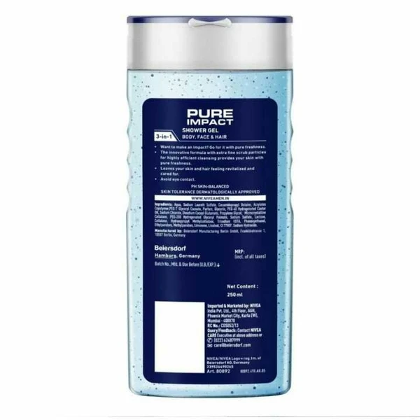 NIVEA Men Pure impeat Body Wash  NIVEA Men Pure impeat Body Wash,250ml