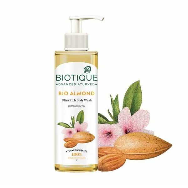 Biotique Almond Oil Ultra Rich Body Wash, Botanical Extracts, 200 ml