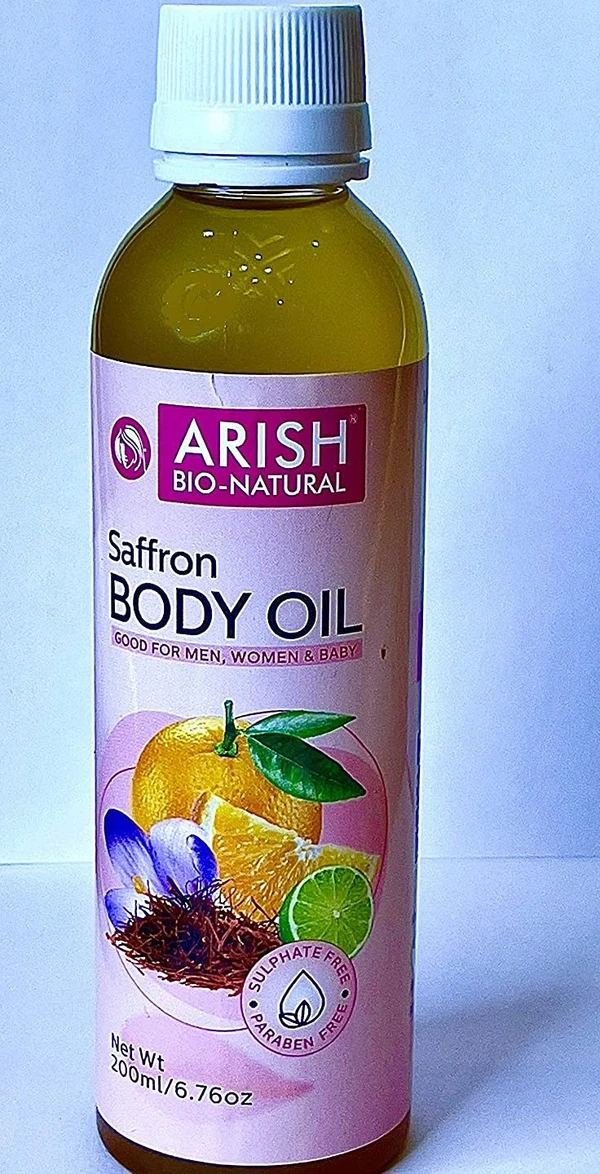 ARISH BIO-NATURAL Saffron Body Oil for Dry skin [Big]