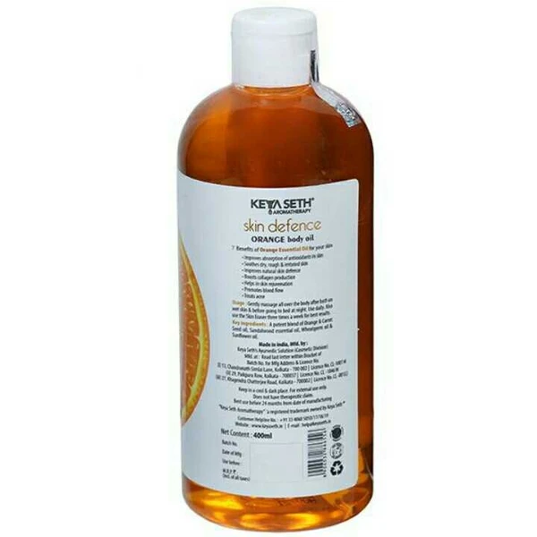 Keya Seth aromatherapy skin defence orange body Oil ,400ml