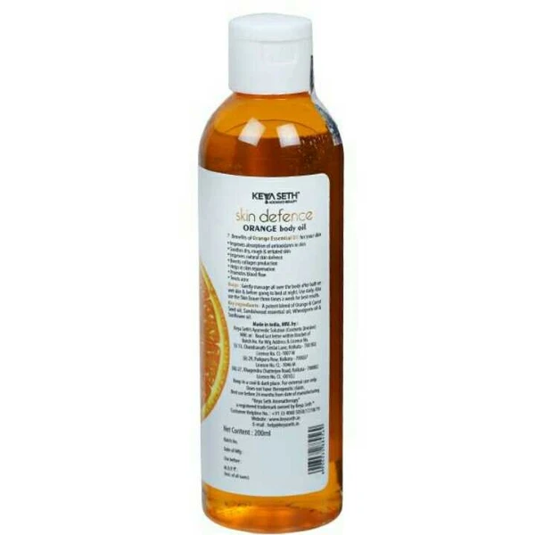 Keya Seth aromatherapy skin defence Orange body oil 200ml