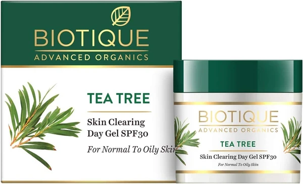 Biotique Tea Tree Skin Clearing Day Cream Biotique Tea Tree Skin Clearing Day Gel SPF30 for Normal to Oily Skin, 50g