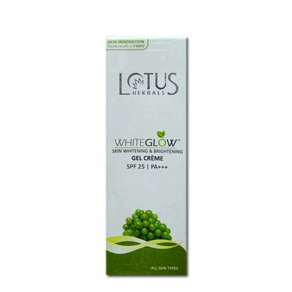 Lotus Herbals WhiteGlow Skin Whitening And Brightening Gel, Face Cream with SPF-25, for all skin types ,18g