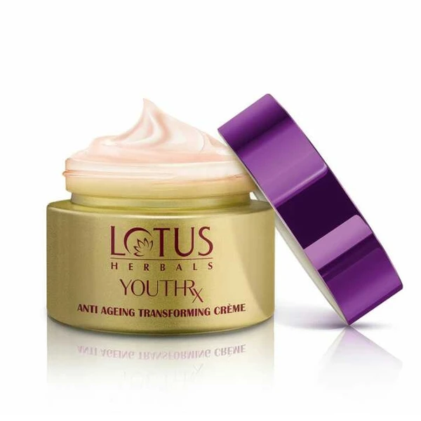  Lotus youth Rx Day Cream Lotus Herbals Youth Rx Anti-aging Skin Care Range – Lotus Herbals Youth Rx Anti-Aging Transforming Crème – SPF 25, PA +++- 50g