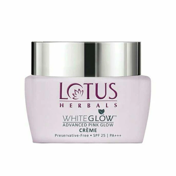 Lotus Herbals Whiteglow Advanced Pink Glow Day Cream Lotus Herbals Whiteglow Advanced Pink Glow Crème Spf 25 I Pa+++, 50 g