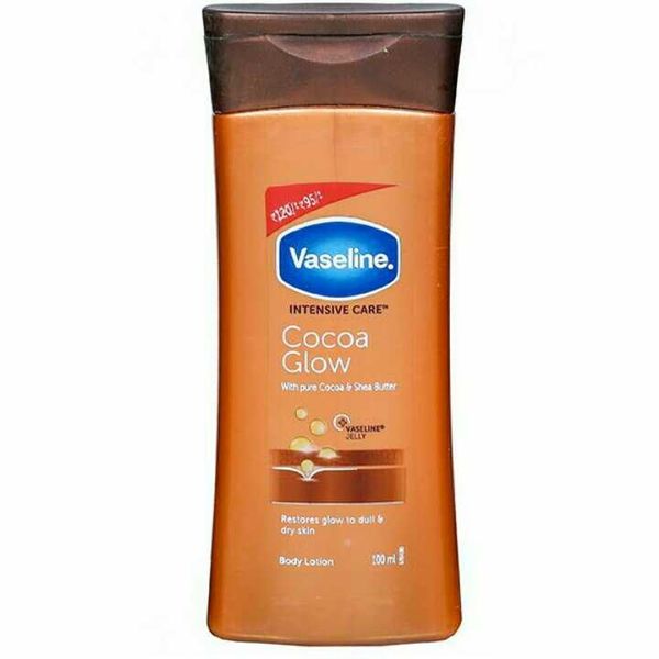 Vaseline Intensive Care 24 hr nourishing Cocoa Glow Body Lotion with Cocoa Body Lotion Vaseline Intensive Care 24 hr nourishing Cocoa Glow Body Lotion with Cocoa And Shea Butter, Restores Glow for all skin type 100ml