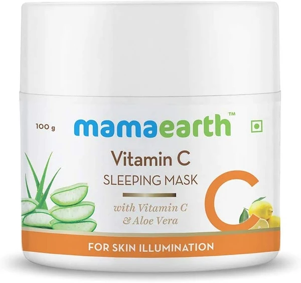 Mamaearth Vitamin C Sleeping Mask, Night Cream For Women, for Skin Illumination - 100 g