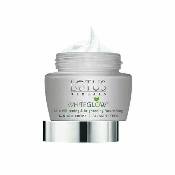 Lotus Herbals White Glow Skin Whitening and Brightening Nourishing Night Crème | 60g