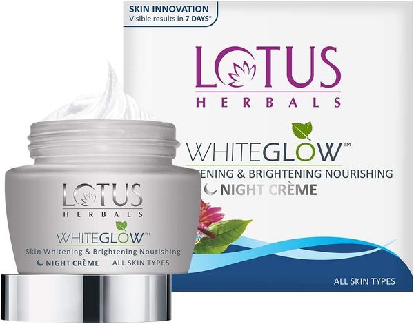 Lotus Herbals White Glow Skin Whitening and Brightening Nourishing Night Crème | 40g