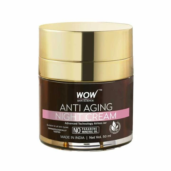 WOW Anti Aging No Parabens & Mineral Oil Night Cream, 50mL