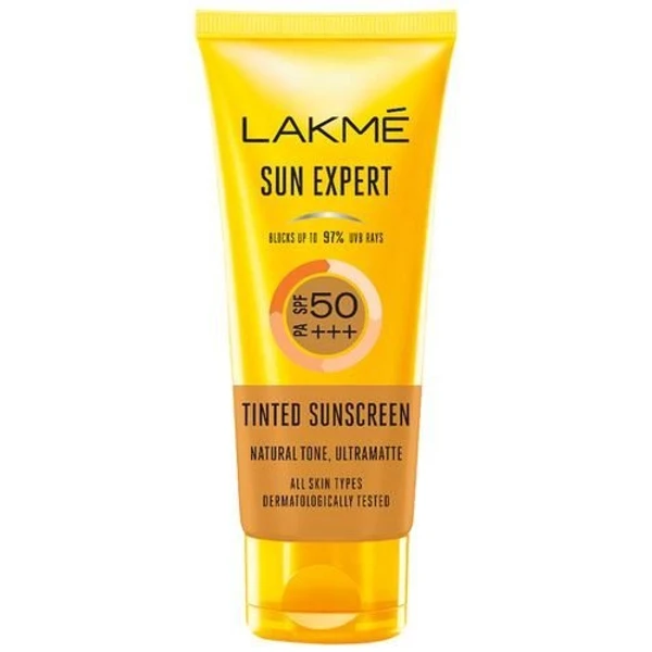 Lakme Sun Expert Tinted Sunscreen - SPF 50, PA+++, Natural Tone, Ultramatte 18gm
