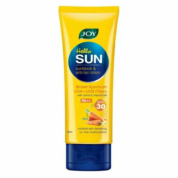 Joy Hello Sunblock Anti Tan Lotion Spf 30,60ml