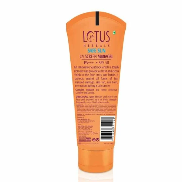 Lotus Safe Sun Invisible Matte Gel Sunscreen SPF 50+++,50gm