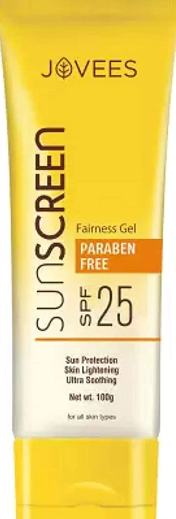 Jovees SUNSCREEN Fairness Gel Spf 25 100g - SPF 25 (100 g)