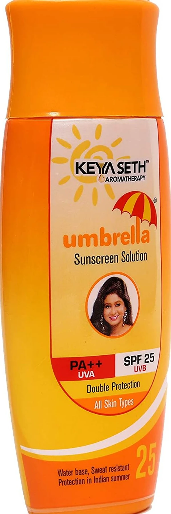 KEYA SETH AROMATHERAPY, DEVICE OF DROP Umbrella Liquid Sunscreen Solution SPF 25 with, 100 ml, Large