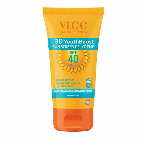 VLCC 3D Youth Boost Sunscreen Gel Creme SPF40 PA +++ ,50 gm
