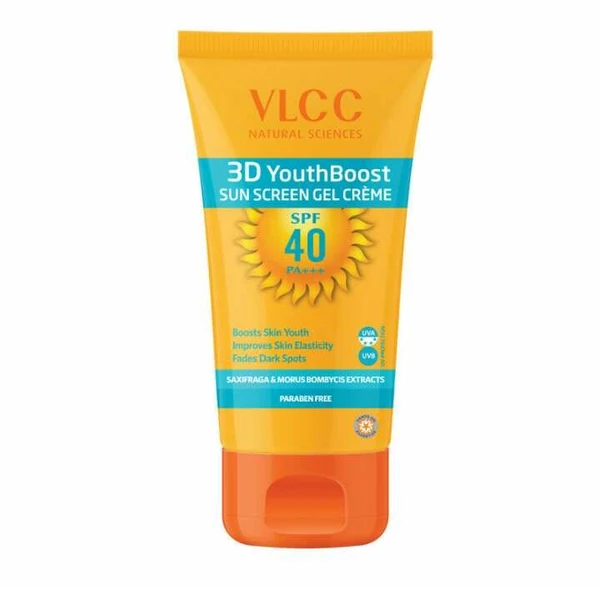 VLCC 3D Youth Boost Sunscreen Gel Creme SPF40 PA +++ ,100gm