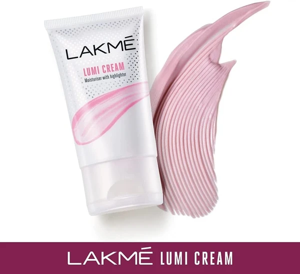 Lakme Lumi Cream ,Moisturizer with highlighter, Enriched with Niacinamide for all skin type,30 gm