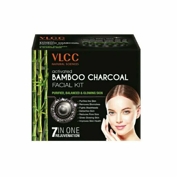 VLCC Activated Bamboo Charcoal Facial Kit For Purified- Balanced & Glowing Skin