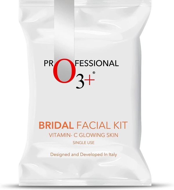 O3+ Bridal Facial Kit Vitamin C Glowing Skin for Bright and Radiant Complexion Suitable for All Skin Types (136g, Single Use)