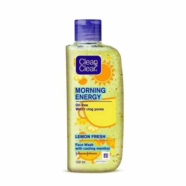 Clean & Clear Morning Energy Lemon Fresh Face Wash, Yellow, 100 ml