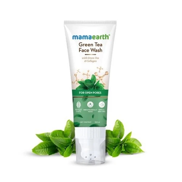 Mamaearth Green Tea Face Wash With Green Tea & Collagen For Open Pores (100ml)