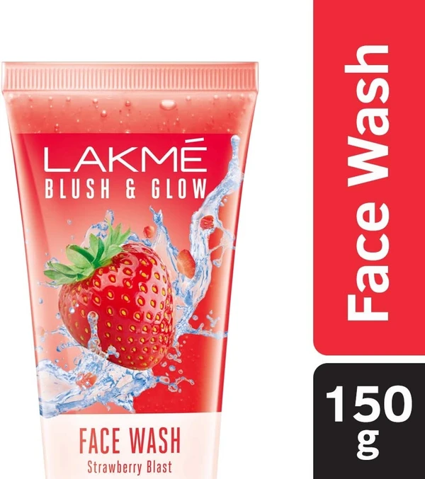 Lakme Blush & Glow Strawberry Freshness Gel Face Wash with Strawberry Extracts, 150 g