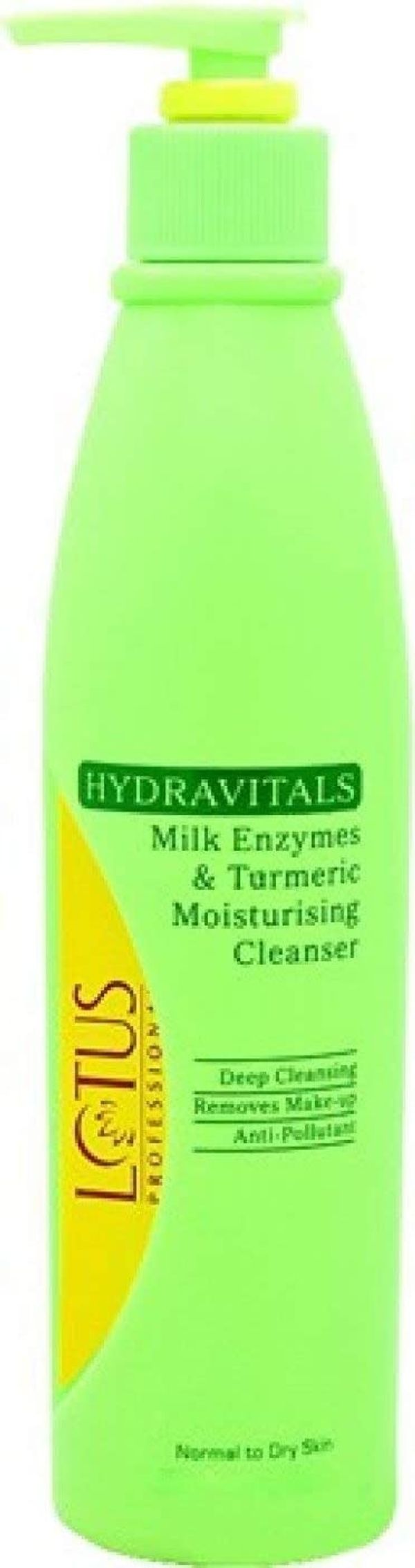 Lotus Professional Hydravitals Milk Enzymes and Turmeric Moisturising Cleanser,250ml