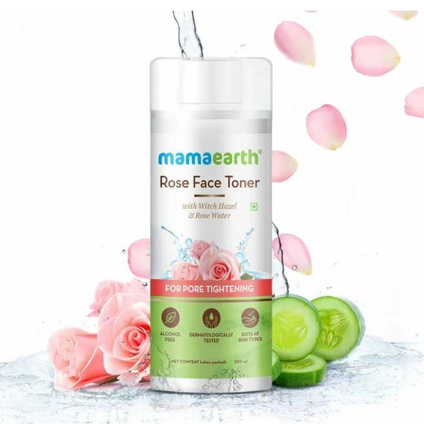 Mamaearth Rose Water Face Toner with Witch Hazel & Rose Water for Pore Tightening - 200ml