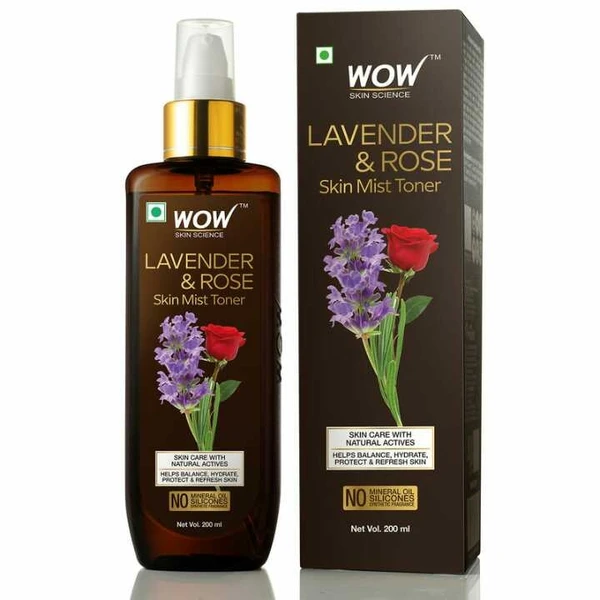 WOW Lavender & Rose No Parabens & Sulphate Skin Mist Toner,200mL