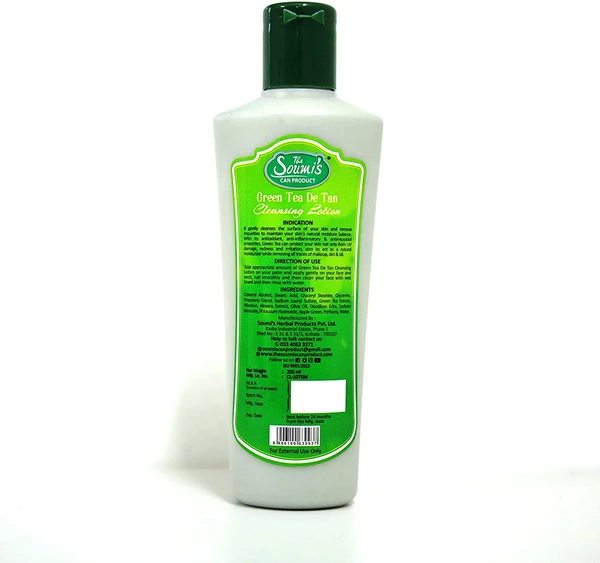 THE SOUMI'S CAN PRODUCT GREEN TEA DE TAN CLEANSING LOTION 200ML