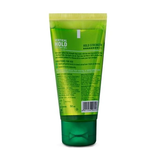 Set Wet Vertical Hold Styling Hair Gel, 50 ml Tube