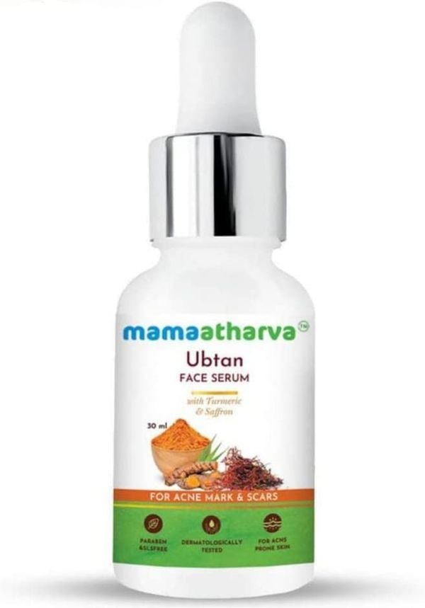 Mamaearth Ubtan Face Serum for glowing skin, with Turmeric & Saffron for Skin Brightening (30 ml)