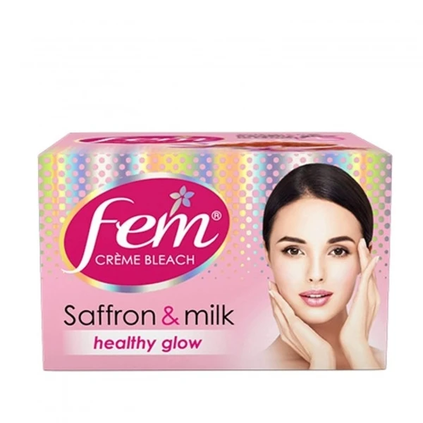 Fem Saffron & Milk Healthy Glowing Bleach ,40gm