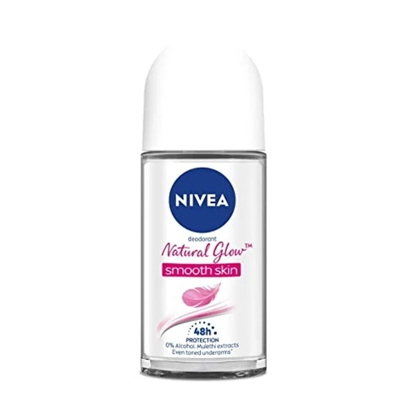 NIVEA Deodorant Roll-on, Natural Glow whithing smooth Skin,25ml