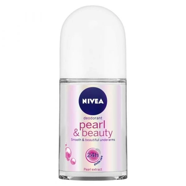 NIVEA Deodorant Roll On, Pearl & Beauty, 25ml