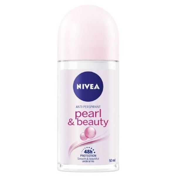 NIVEA Deodorant Roll On, Pearl & Beauty, 50ml