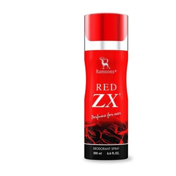 RAMSONS Red ZX Deodorant Spray - For A Long Lasting Impression, Feel Fresh, 200 ml
