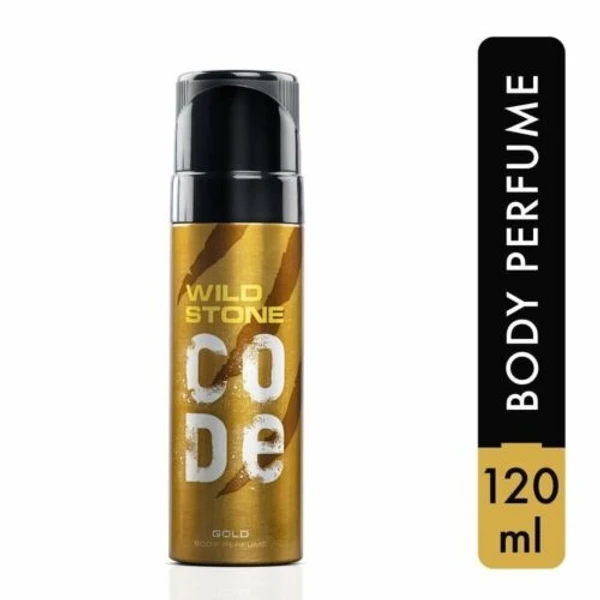 Wild Stone Code Gold Body Perfume for Men with Strong Masculine Aroma for Special Occasion -120 ml