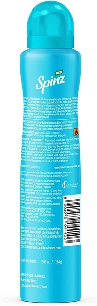 Spinz Blue Bounce Perfumed Deo for Women, 150ml