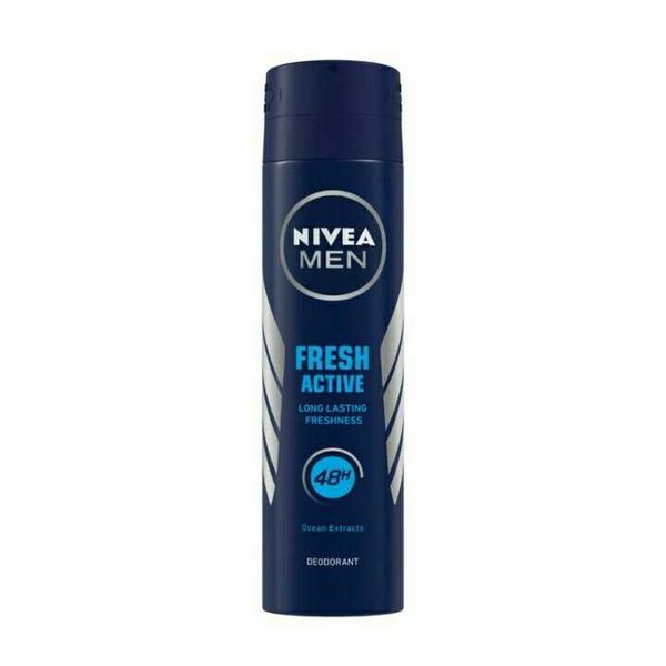 NIVEA Men Deodorant, Fresh Active, 48h Long lasting Freshness, 150 ml
