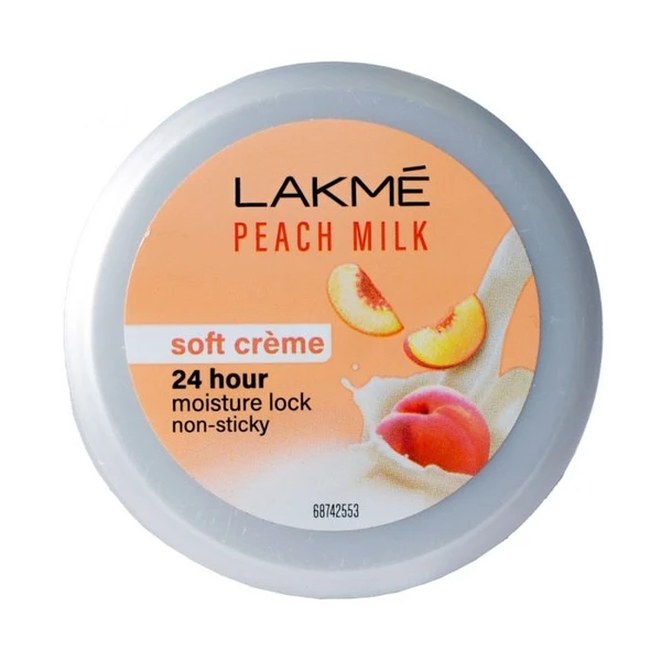Lakme Peach Milk Soft Crème (Cream), Light Weight With 24Hr Moisture Lock ,25gm