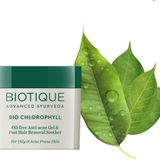 Biotique Bio Chlorophyll Oil Free Anti-Acne Gel & Post Hair Removal Soother For Oily & Acne Prone Skin, 50G
