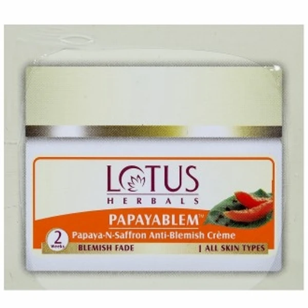 Lotus Herbals Papayablem Papaya-n-Saffron Anti-Blemish Creme 50 g