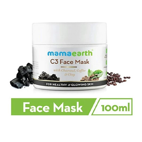 Mamaearth Charcoal, Coffee and Clay Face Mask, 100ml (Single pack)