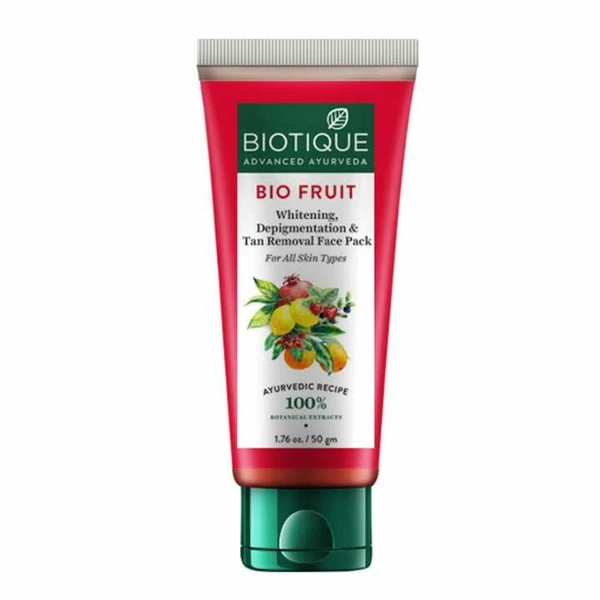 Biotique Bio Fruit Whitening And Depigmentation & Tan Removal Face Pack, 100gm