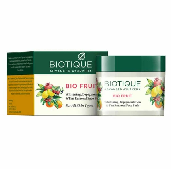 Biotique Bio Fruit Whitening And Depigmentation & Tan Removal Face Pack, 150gm