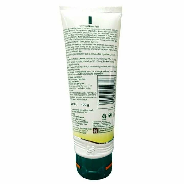 Himalaya Herbals Purifying Neem Pack  Himalaya Herbals Purifying Neem Pack, 100g