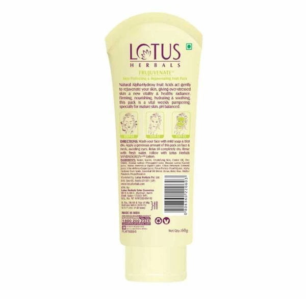 Lotus Herbals Frujuvenate Skin Perfecting and Rejuvenating Fruit Pack, 60g