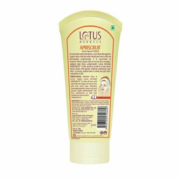 LOTUS HERBALS Herbals Fresh Apricot Scrub LOTUS Herbals Fresh Apricot Scrub 180gm